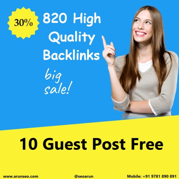 820 Quality Backlinks