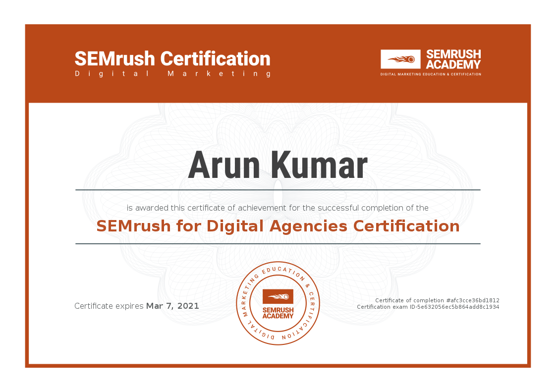 digital agency certificate